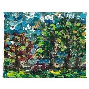 "On the Stoop" - Original Acrylic Painting on Canvas - Signed by BAM